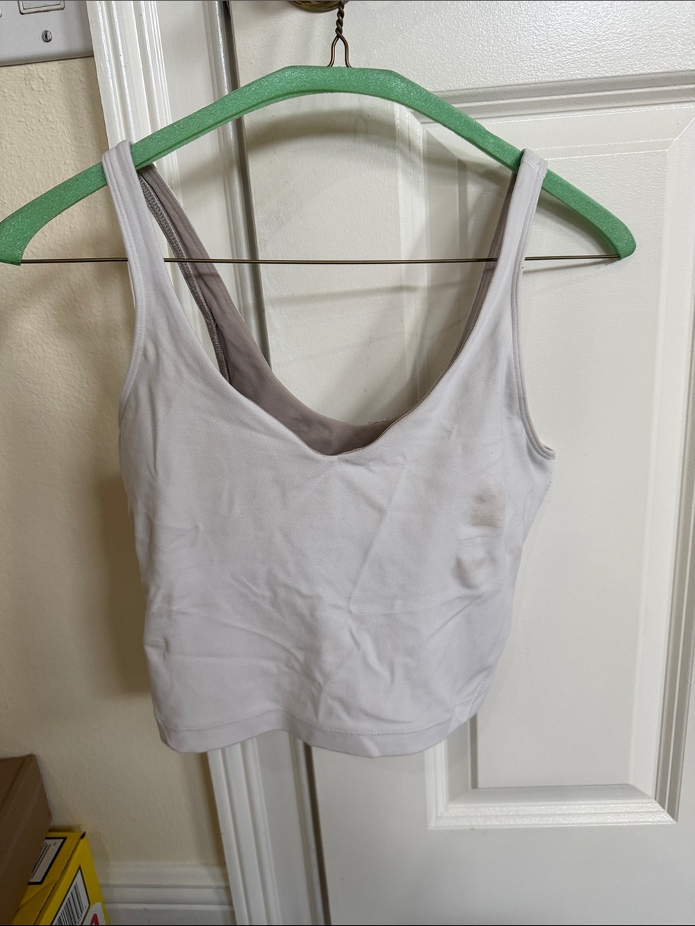 lululemon athletica White Tank Top with Gray Lining